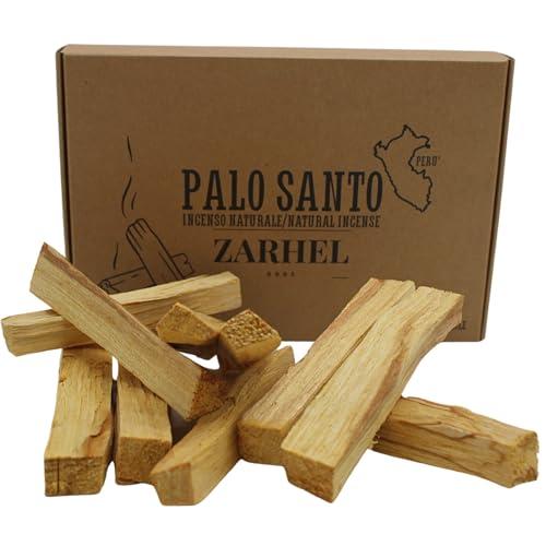 ZARHEL 8893 Palo Santo Purificazione, 10 Legnetti XL di Incenso Naturale, Bastoncini Incenso per Meditazione, 100% ecosostenibile dal Perù (10)