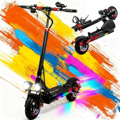 PLAYBIK Monopattino Elettrico Adulti 500W Motore, Batteria 48V 15AH, IP54, Autonomia di 35-50 km, 10 pollici Pneumatici Fuoristrada, 3 Velocità Tutto Terreno Monopattino Elettrico, Sospensioni a Molla
