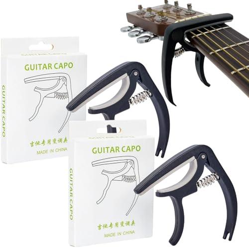 Capo per chitarra, 2 pezzi Capo per chitarra in lega per chitarra acustica, chitarra elettrica, basso classico, ukulele e violino