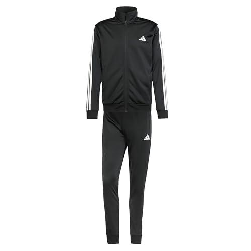 adidas Uomo Sportswear Basic 3 Stripes Tricot Tracksuit, Tuta da Allenamento, Multicolore (Nero), XL