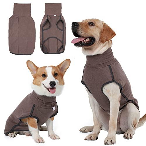 Hjyokuso cappotto cane, vestiti per cani, maglioncino cane morbido e caldo, felpa cane, cappottino cane taglia piccola, cappotto cane taglia media,maglione cane taglia grande - Marrone S