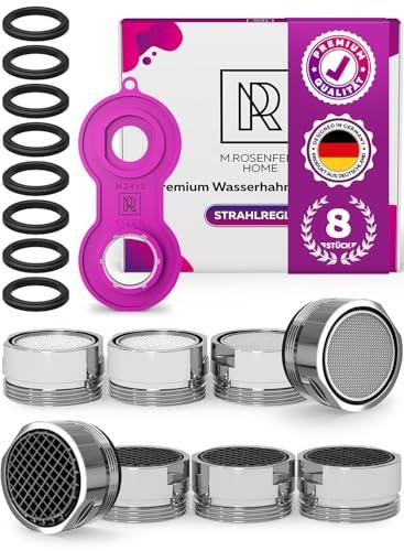 Aeratore Rubinetto M24 per Cucina e Bagno (8 Pezzi) - Filtrare e Risparmiare Acqua con High-Tech Rompigetto Rubinetto - Flusso d'acqua 5 Liters/m - Anticalcare Filtri per Rubinetti