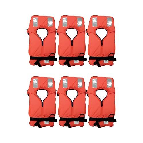 Kit Giubbotti di Salvataggio per Imarcazioni Omologati Obbligatori per Barca, Gommone, Vela, Sicurezza da 100 N entro le 6 miglia e 150 N oltre le 6 miglia (4 Giubbini, 100 N)