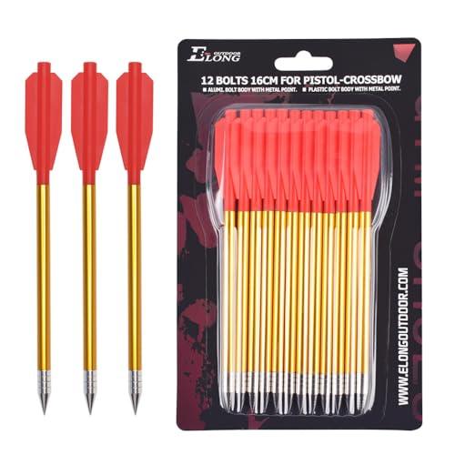 ELONG OUTDOOR Bulloni per Balestra in Alluminio Frecce Punte da Caccia in Acciaio da 6,3 Pollici Frecce da Caccia Bulloni per Balestra Mini Caccia al Bersaglio