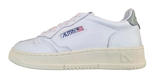 AUTRY Scarpe Sneakers Donna in Pelle AULW LL11 Bianco e Verde Salvia (Sistema Taglie Calzature EU, Adulto, Numero, Media, 37)