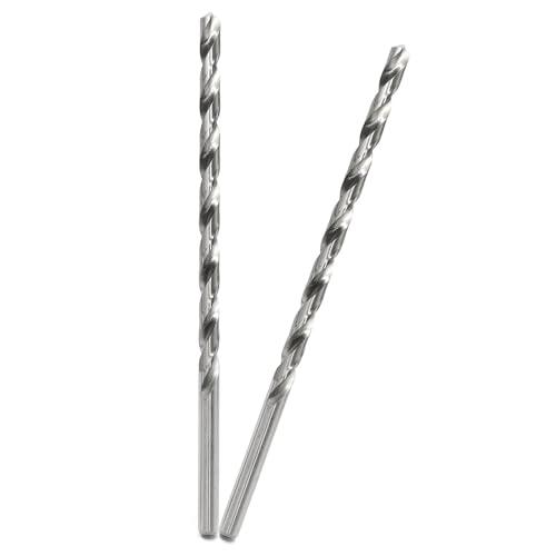 Punte da trapano da 8 mm, lunghe 200 mm, in acciaio al carbonio ad alto tenore di carbonio, accessori per trapano per legno, plastica e alluminio, 2 pezzi (argento)