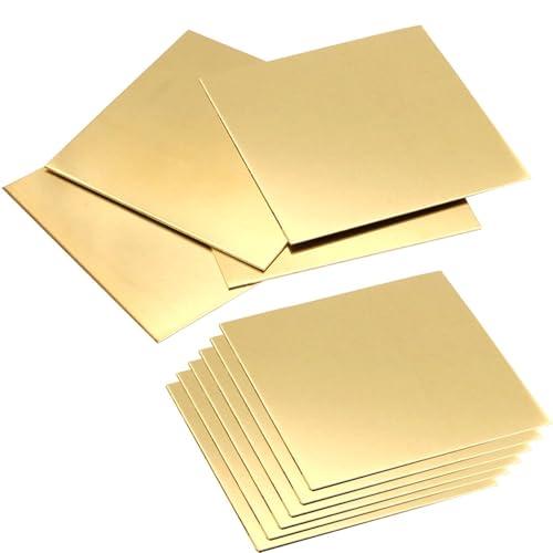 ZHYUAN ottone Pezzi di foglio e piastra metallica, Lamiera sottile (50mmx50mmx0.5mm), per Casa Cucina Alzatina, Artigianato Progetto