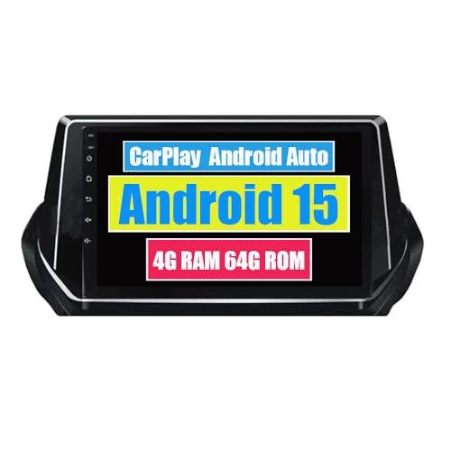 RoverOne Autoradio CarPlay per Peugeot 2008 208 2019 2020 2021 2022 Android Auto Touch Screen Bluetooth WiFi Radio Player