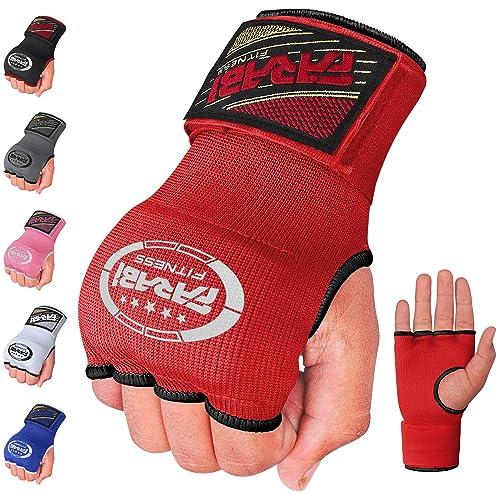 Farabi Sports sottoguanti boxe bambini Inner Hand Wraps fasce boxe Allenamento MMA Muay Thai sottoguanti (Rosso)