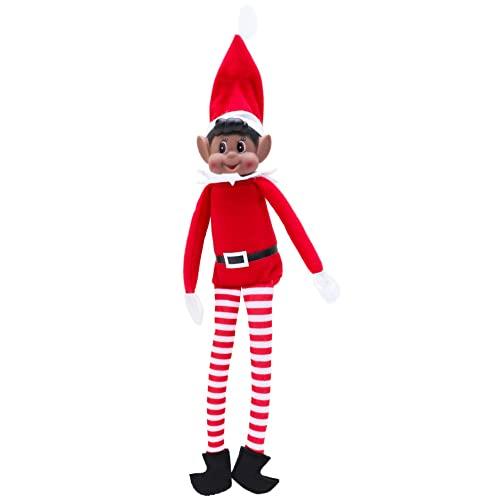 Toyland® Elves Behavin Badly Peluche Elfo Marrone da 12 Pollici con Gambe Lunghe, Corpo Morbido e Testa in Vinile - Elfi in Tutto Il Mondo - novità Giocattoli Natalizi
