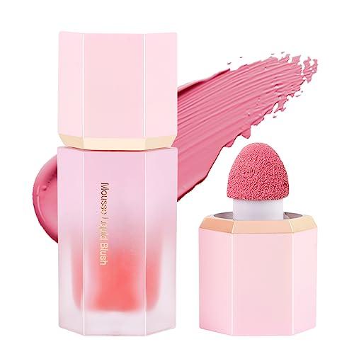 LOPHE Blush Liquido, Crema di Fard Liquido con Lunga Durata, Fard in Crema Liquida Non Appiccicoso, Blush Make Up per Aspetto Naturale(Esagono 01#)