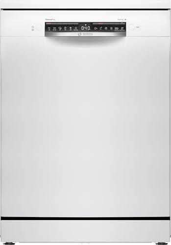 Bosch SMS4EVW08E Serie 4, Lavastoviglie da libera installazione, Home Connect, EfficientDry: apertura automatica della porta, Diagnostica da remoto, Assistente al lavaggio, Bianco, 60cm
