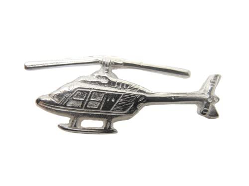 Elicottero : Spilla da giacca in Argento 925 - Aeronautica - Pilota - Elicotterista