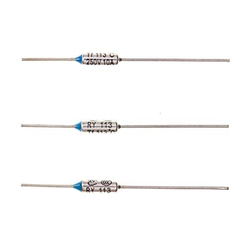 HUABAN 10 Pezzi Fusibile termico per la temperatura del metallo RY113 113 ℃ 10A 250V