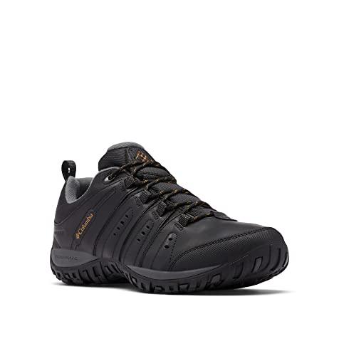 Columbia Woodburn 2 WP, Scarpe da trekking ed escursionismo impermeabili a vita bassa Uomo, Black/Caramel 2024 , 44.5 EU