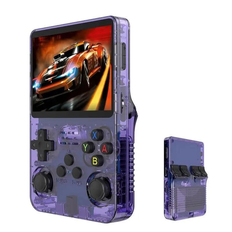 Console di gioco portatile retrò, R36S, display IPS da 3,5 pollici, scheda TF da 64/128 GB, oltre 20.000 giochi, con sistema Linux open source