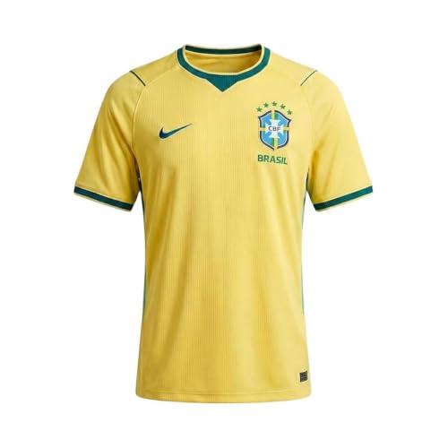 Nike Brasile Uomo L – Brazil National Team Maglia da Calcio – WM 2026 World Cup Fan Jersey NK Dri-Fit Stadium Home Shirt, Canary/Light Menta/Geode Teal