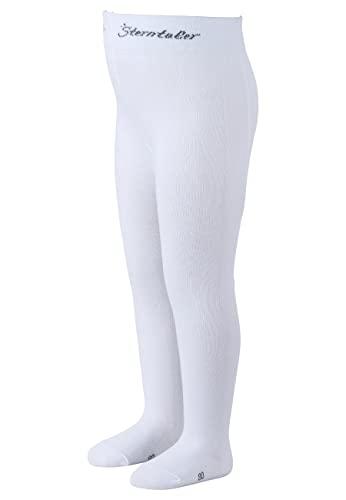 Sterntaler Collant Semplici, Unisex - Bimbi 0-24, Bianco, 92