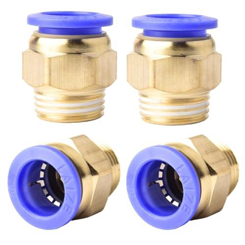 Set di 4 raccordi rapidi a filettatura esterna diritta Push to Connect Fittings - 16 mm - 1/2 '′ PT