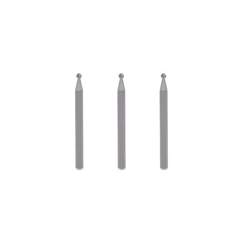 Dremel 107 Multipack di punte da taglio per incisione - 3x Fresa per incisione a forma di sfera con diametro di lavoro di 2,4 mm