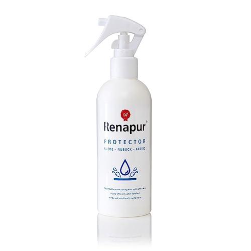 Renapur Pelle scamosciata, nabuk, impermeabilizzazione/antimacchia, ecologica, atossica, per scarpe, stivali, scarpe da ginnastica e abbigliamento (flacone spray da 250 ml)