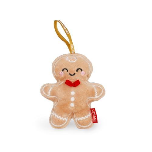 Legami - Decorazione Natalizia in Peluche Oh-Oh-Ornaments, Tema Gingerbread, Pallina di Natale, da Appendere all'Albero, in Poliestere, 9 x 10 x 4 cm