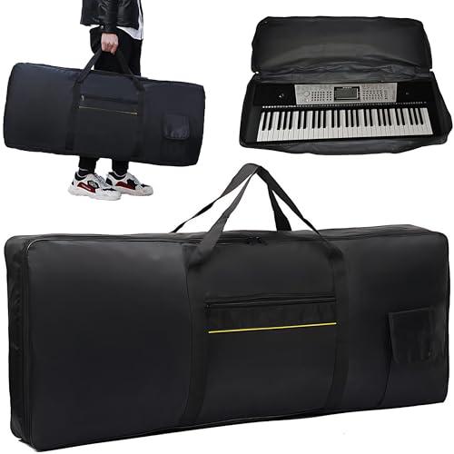 WSNDM Borsa Da Concerto Per Tastiera a 88 Tasti,Tessuto Oxford 420d, Impermeabile, Con Maniglia, Proteggere Pianoforte Digitale Tastiera Elettronico, Colore Nero