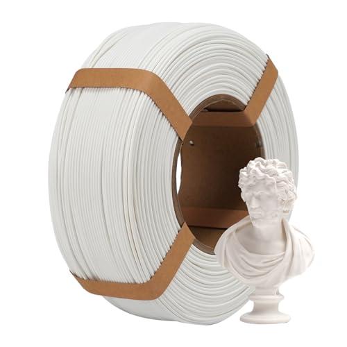 eSUN Matte PLA Refill Filament 1,75 mm, filamento per stampa 3D senza bobina, colore privo di lucentezza, texture smerigliata, bobina da 1KG (2,2 LBS) per stampanti 3D, Bianco crema