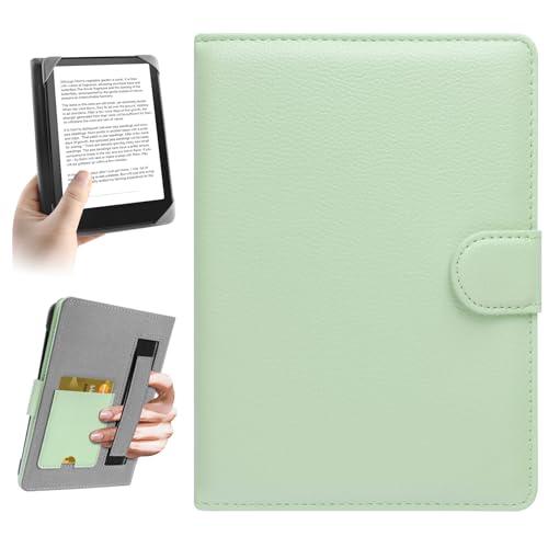 HoYiXi Universale Custodia per 6.8 pollice,7 pollice eReader Compatibilità Kindle Paperwhite/Kobo Clara HD/Kobo Clara 2E/PocketBook/Tolino/Sony 6”-6.8“ E-Book Reader Cover Case,verde