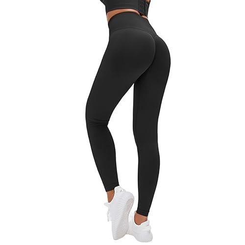 Lishang Leggins Sportivi da Donna Push Up Vita Alta Scrunch Pantaloni Palestra Dimagranti Anticellulite Pantacollant Fitness Leggings per Yoga Jogging