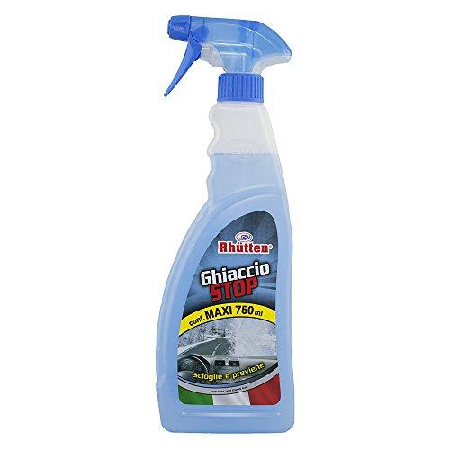 Ghiaccio Stop, Scioglie Velocemente il Ghiaccio dalla Carrozzeria dell'Auto (Parabrezza, Serrature, Tergicristallo), Protegge e Ostacola la Formazione del Ghiaccio, Formulato Liquido 750ml