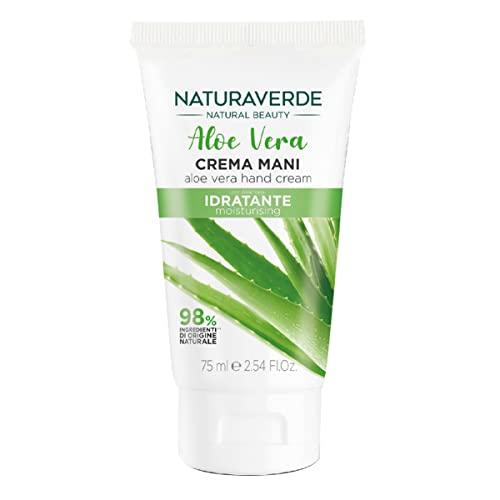 Naturaverde | Natural Beauty - Crema Mani Idratante all'Aloe Vera, per Mani Secche e Screpolate, Ingredienti di Origine Naturale, 75ml