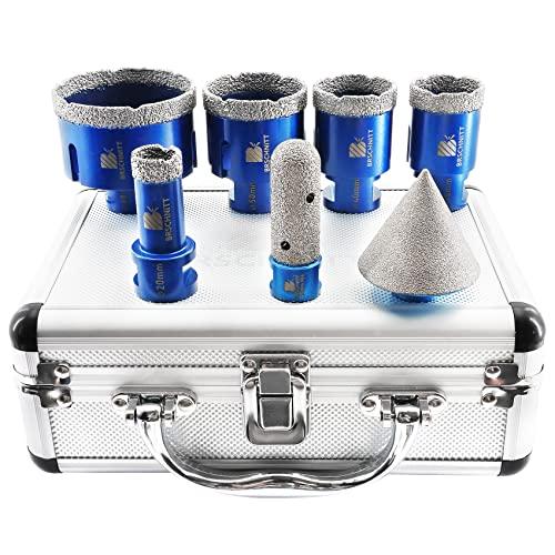BRSCHNITT Set di punte diamantate per piastrelle, 20/35/40/50/68 mm, frese diamantate da 20 mm e 50 mm