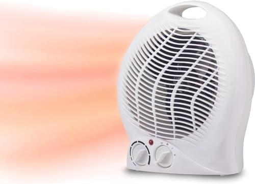 ANFEL Stufa Elettrica Termoventilatore 1000/2000W Termostato Stufetta Regolabile Riscaldamento Camera 3 Impostazioni di Calore Portatile Scaldo Bagno Protezione Anti Surriscaldamento