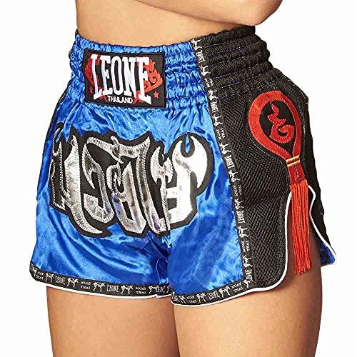 LEONE 1947, Bangkok Pantaloncino Kick-thai, Unisex – Adulto, Blu, S, AB754