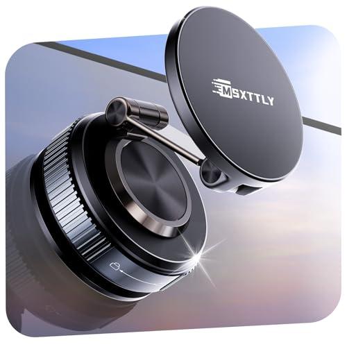 MSXTTLY Supporto Telefono Auto, Vmag-S2 2026 Supporto Magnetico a Vuoto, Forte Aspirazione, Rotazione 360°, Compatibile con iPhone 17-12 Pro MAX e Android Nero