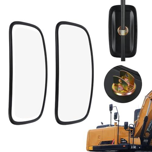 2 specchietti universali per trattore, 33 x 18 cm, PVC, retrovisori, autobus, camion, specchietti con supporto a guscio
