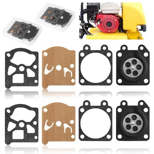 Set 2 Guarnizioni Carburatore Compatibili con Walbro WA WT, Sostituisce D10 WTA, Kit Riparazione per Decespugliatore, Motosega, Soffiatore, Membrana 4x4cm Resistente a Benzina e Calore