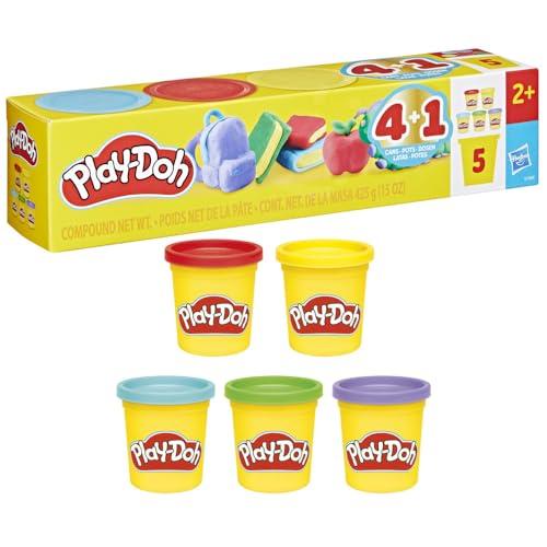 Play-Doh, Si Torna a Scuola, Confezione da 5, attività artistiche per Bambini e Bambine