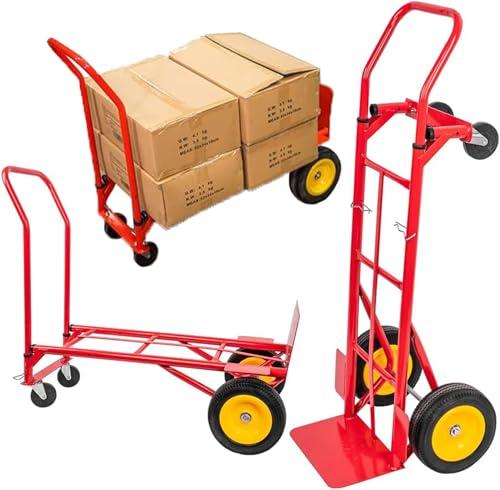 STREND PRO Carrello Pieghevole 2 in 1 | Carrello Portapacchi 350 kg | Carrello a Piattaforma e Carrellino con Ruote Portatutto | Ideale per Trasporto Materiali | Carrello con Ruote Manuale