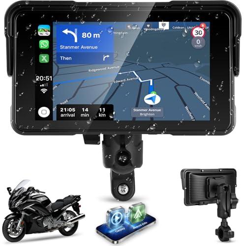 Schermo CarPlay per Moto, Apple CarPlay & Android Auto Wireless, Display Moto HD da 5
