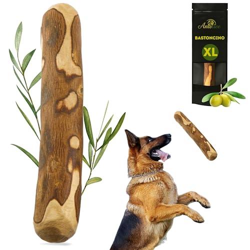 Anlolive | Gioco da Masticare Naturale Taglia XL 27-30 cm | Cani di Taglia Grande | Legno d’Ulivo | Giocattolo Sano, Sicuro e Resistente | Allevia l’Ansia, Protegge i Denti e Riduce lo Stress
