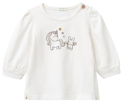 United Colors of Benetton T-Shirt M/L 3I1XA1048, Panna 0Z3, 50 Bimba