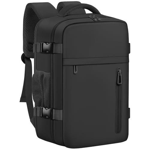 OTAHGK Zaino da Viaggio 40 × 20 × 25 per Ryanair, Bagaglio a Mano Sotto il Sedile Aereo Borsa da Cabina Voli Zaini Casual Valigia Ufficio Scolastico Lavoro Borse Adatto a Laptop da 14 pollici-Nero