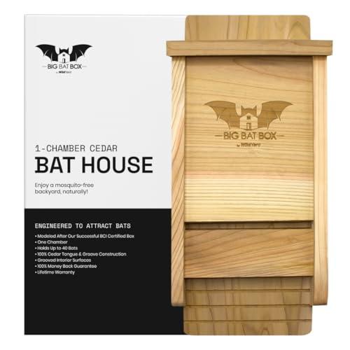 Wildyard Bat House For Outdoors - casa nera per pipistrelli all'aperto - Pulisci il tuo cortile dalle zanzare - Bat Box senza vernice all'interno - Una camera da letto per pipistrelli