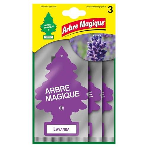 Arbre Magique, Profumatore Auto, Fragranza Lavanda, Durata fino a 7 Settimane, Made in Italy, Formato Multipack da 3 pezzi
