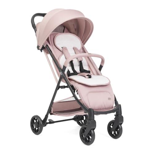 Chicco Passeggino Taormina, 0+ Mesi - 22 Kg, Passeggino Leggero con Chiusura Smart e Compatta, Capotte Estensibile con Trattamenti UV50+ e Antipioggia, Schienale Regolabile, Poggiagambe, Rosa