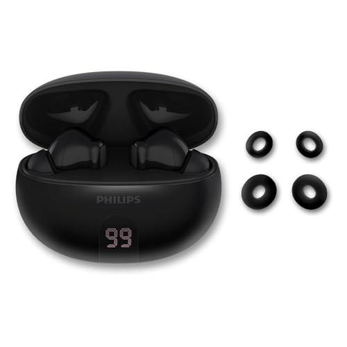 Philips TAT2520BK Cuffie Bluetooth True Wireless In-Ear con canc. del rumore - Gommini piccoli, Suono naturale, Bassi dinamici, Alloggiamento tascabile per ricarica - Chiamate chiare – Nero