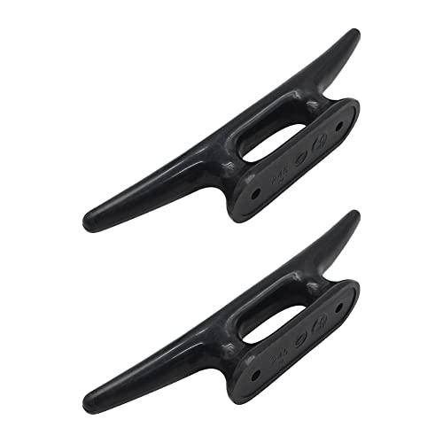 Bitta per Barca,Bitta per Ormeggio,Galloccia Pinzette Bacinella in Nylon,Nere in Canoa in Nylon,Kayak Canoa Barca Marina Cornice di Ancoraggio,Accessori per Bitte per Ormeggio a Fune,4 Pollici,2 Pzs