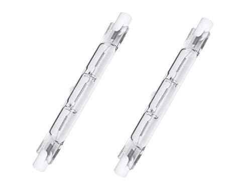 LEDLUX 2 Pezzi Lampade Alogena R7S Dimmerabile, Bianco Caldo 2800K, R7S 78mm 120W 2215 Lumen